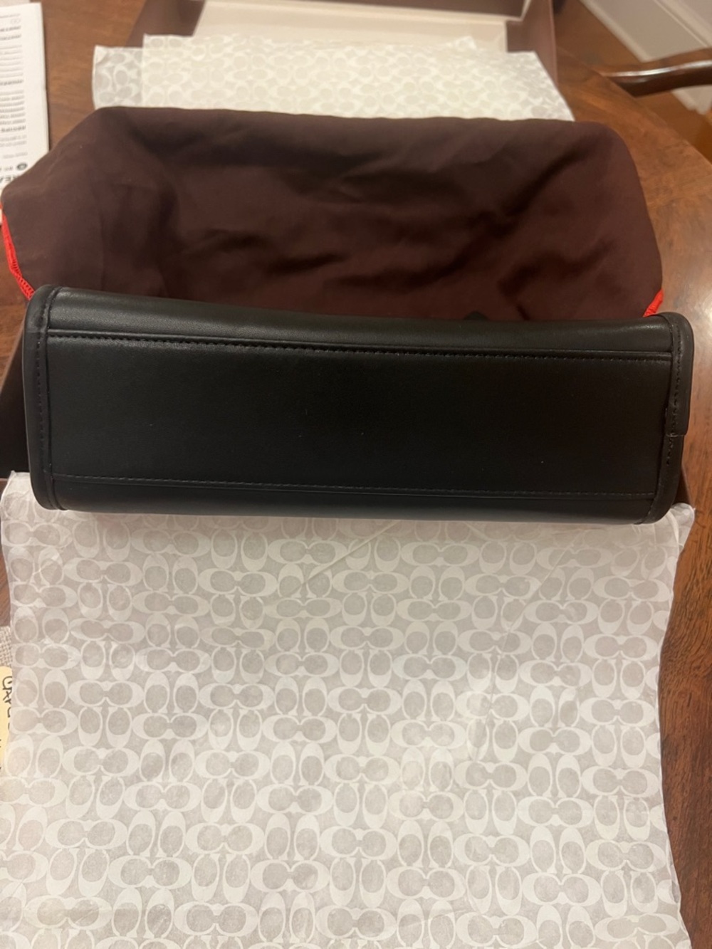 *Never Used* Vintage Coach Court Bag - Black Leather - 9870 - Picture 11 of 14